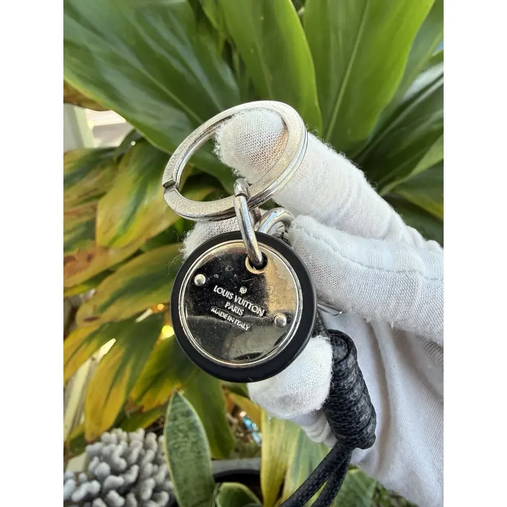 Louis Vuitton Graphite Rope Bag Charm & Key Holder Authentic with Box & Dust Bag